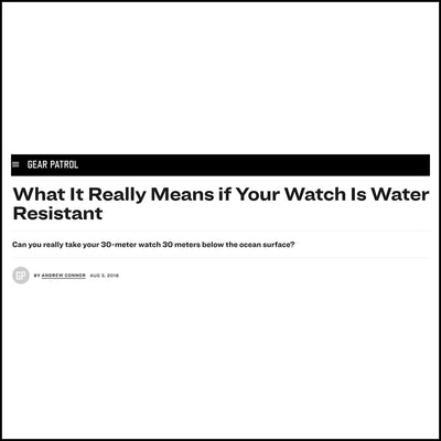 What Water-Resistant Really Means