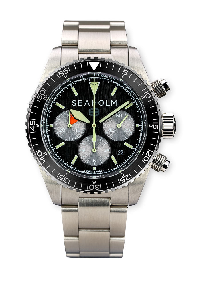 Flats Chronograph Watch Black